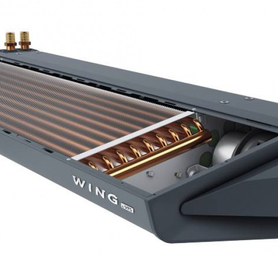 Kurtyna powietrzna WING W100 AC z wodnym wymiennikiem ciepła DARK (RAL7016)
