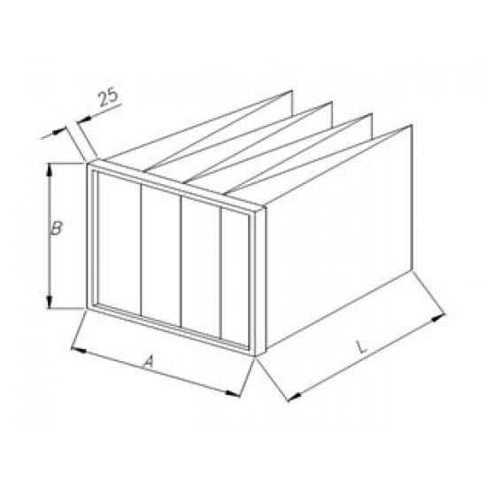 Filtr kieszeniowy 490 x 490 x 300 klasa G4 (Coarse 65%)